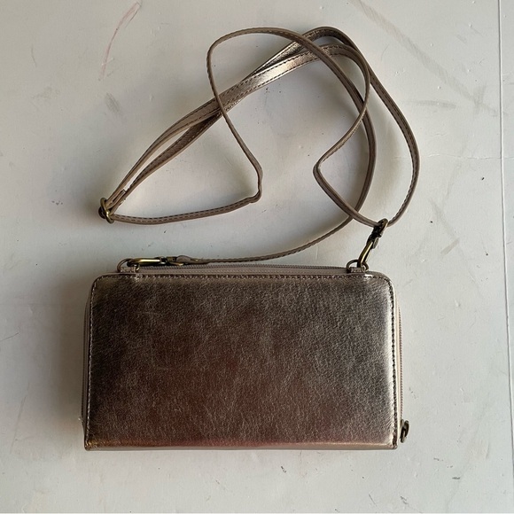 The Sak Small Purse Crossbody Shoulder Bag  Leather Tan Satchel CUTE! - Picture 4 of 14